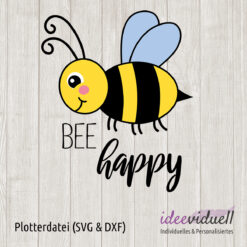 Plotterdatei Biene Bee happy