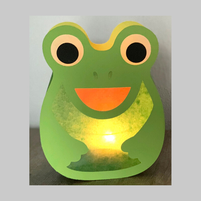 Plotterdatei Basteldatei Laterne Frosch