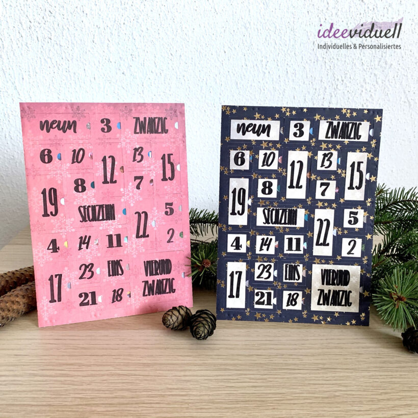 Plotterdatei Adventskalender mit Fotos