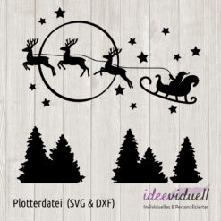 Plotterdatei Weihnachtssilhouette