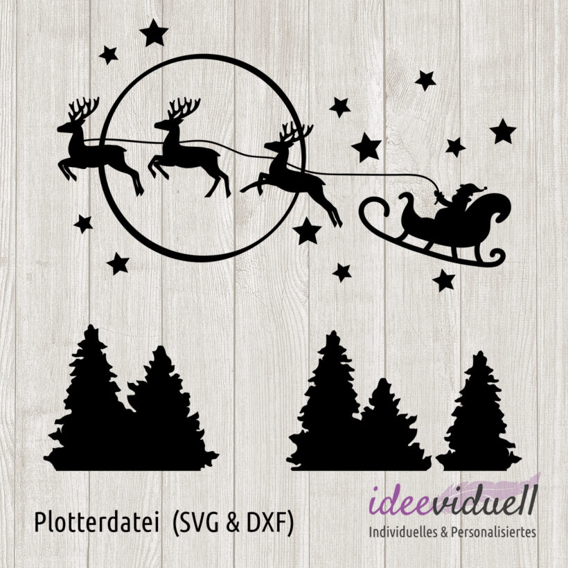 Plotterdatei Weihnachtssilhouette
