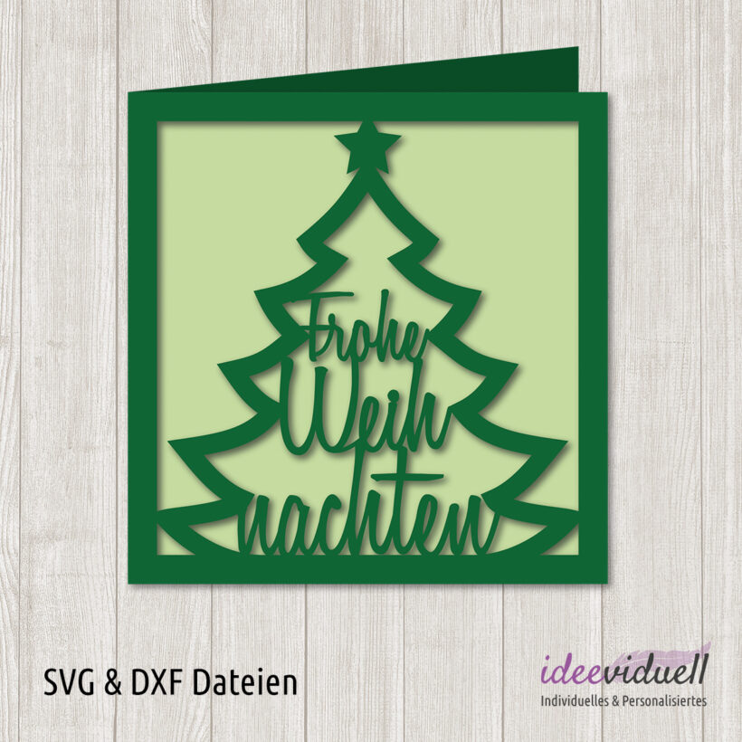 Plotterdatei Karte Tannenbaum