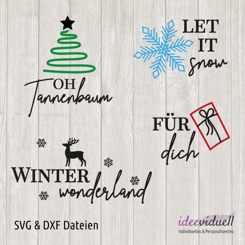 Plotterdatei Weihnachtsschriftzüge 2