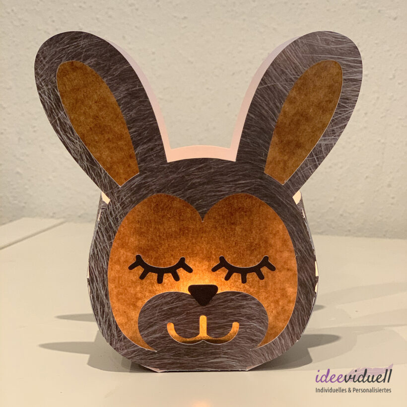 Plotterdatei Windlicht Hase