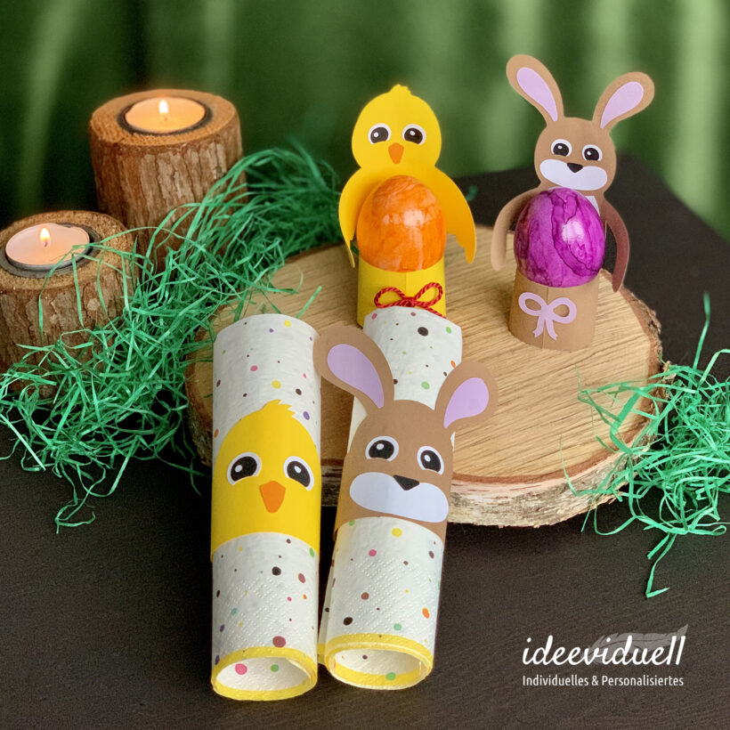Plotterdatei Eierbecher Hase und Küken