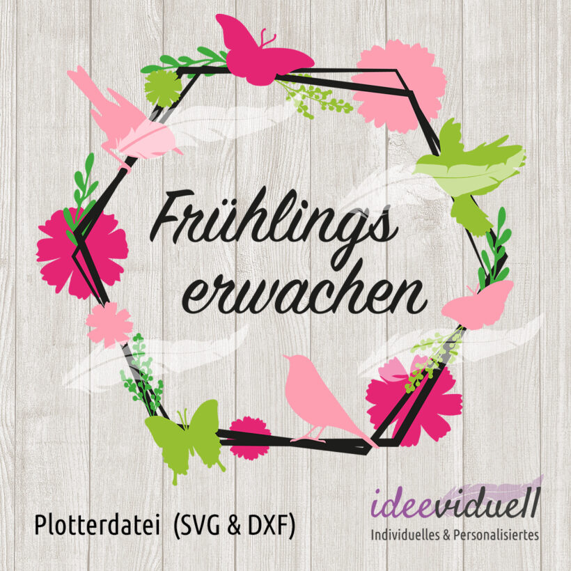 Plotterdatei Frühlingskranz
