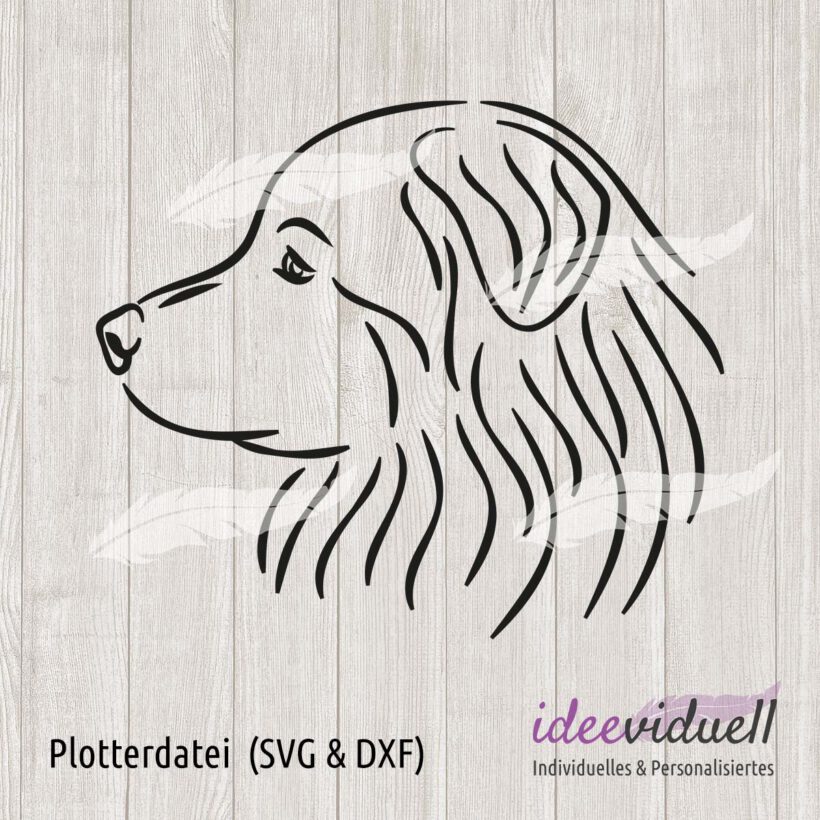 Plotterdatei Australian Shepherd LineArt ideeviduell