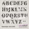 Plotterdatei Blumen Alphabet ideeviduell