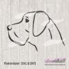 Plotterdatei Deutsche Dogge LineArt ideeviduell