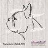 Plotterdatei französische Bulldogge LineArt ideeviduell