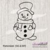 ideeviduell Schneemann LineArt Plotterdaite