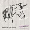 Einhorn LineArt Plotterdatei ideeviduell