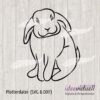ideeviduell Plotterdatei Kaninchen LineArt