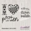 ideeviduell i love nähen plotten sticken basteln
