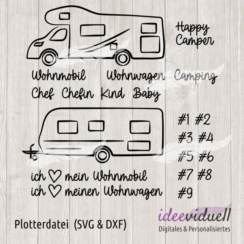 Plotterdatei Wohnmobil Wohnwagen