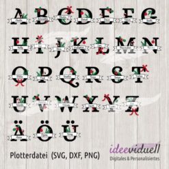Weihnachts Alphabet ideeviduell Plotterdatei