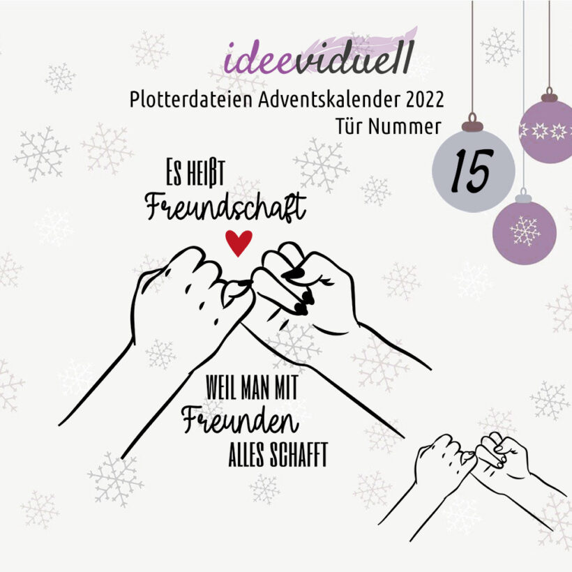 Plotterdateien Adventskalender ideeviduell Tür 15