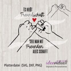 Plotterdatei ideeviduell Freundschaft