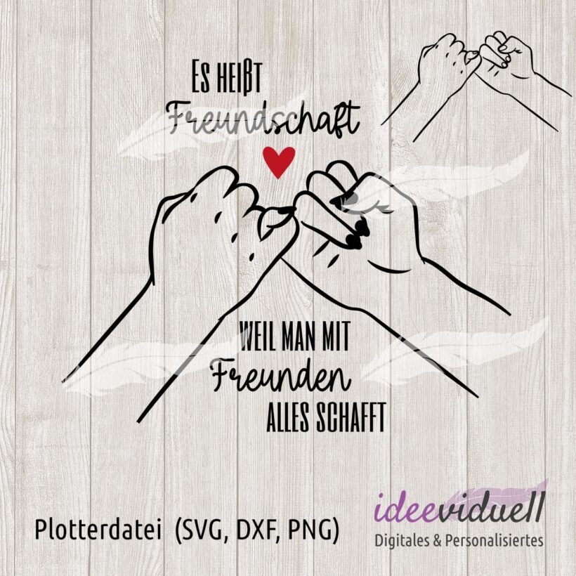 Plotterdatei ideeviduell Freundschaft