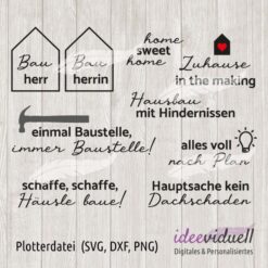 ideeviduell Plotterdatei Haussprüche