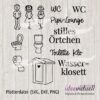 Plotterdatei Strichmännchen Toilette ideeviduell