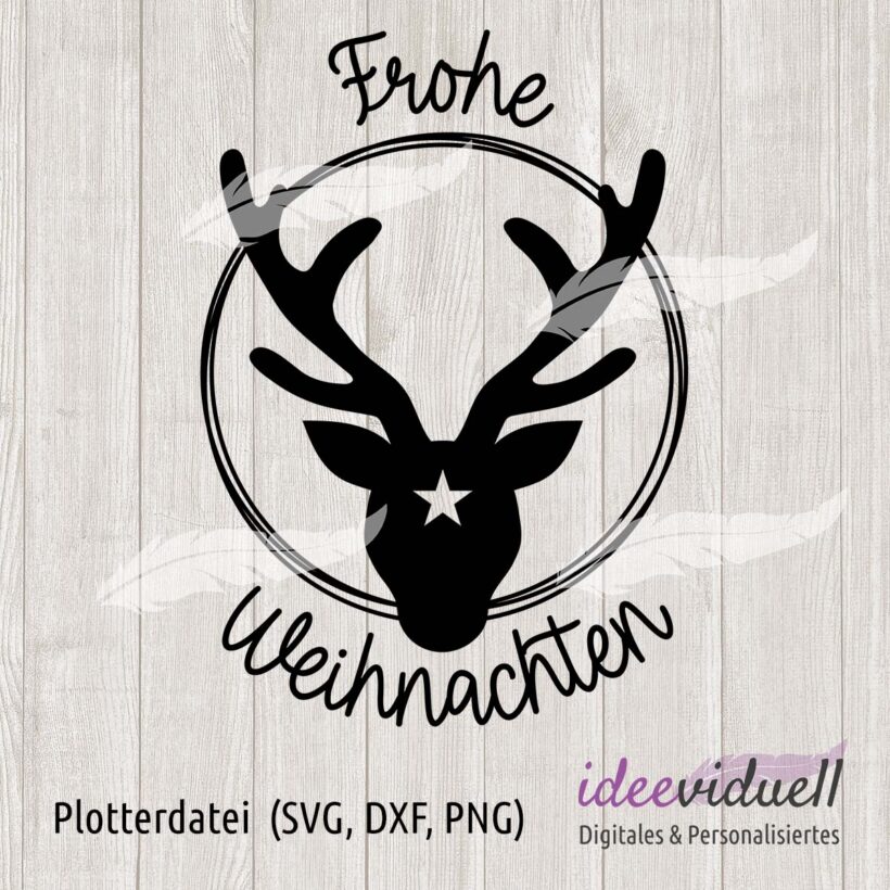 Plotterdatei Frohe Weihnachten