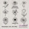 ideeviduell Blumen Bundle Plotterdatei