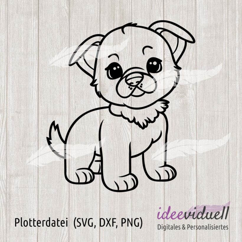 Plotterdatei süßer Hund